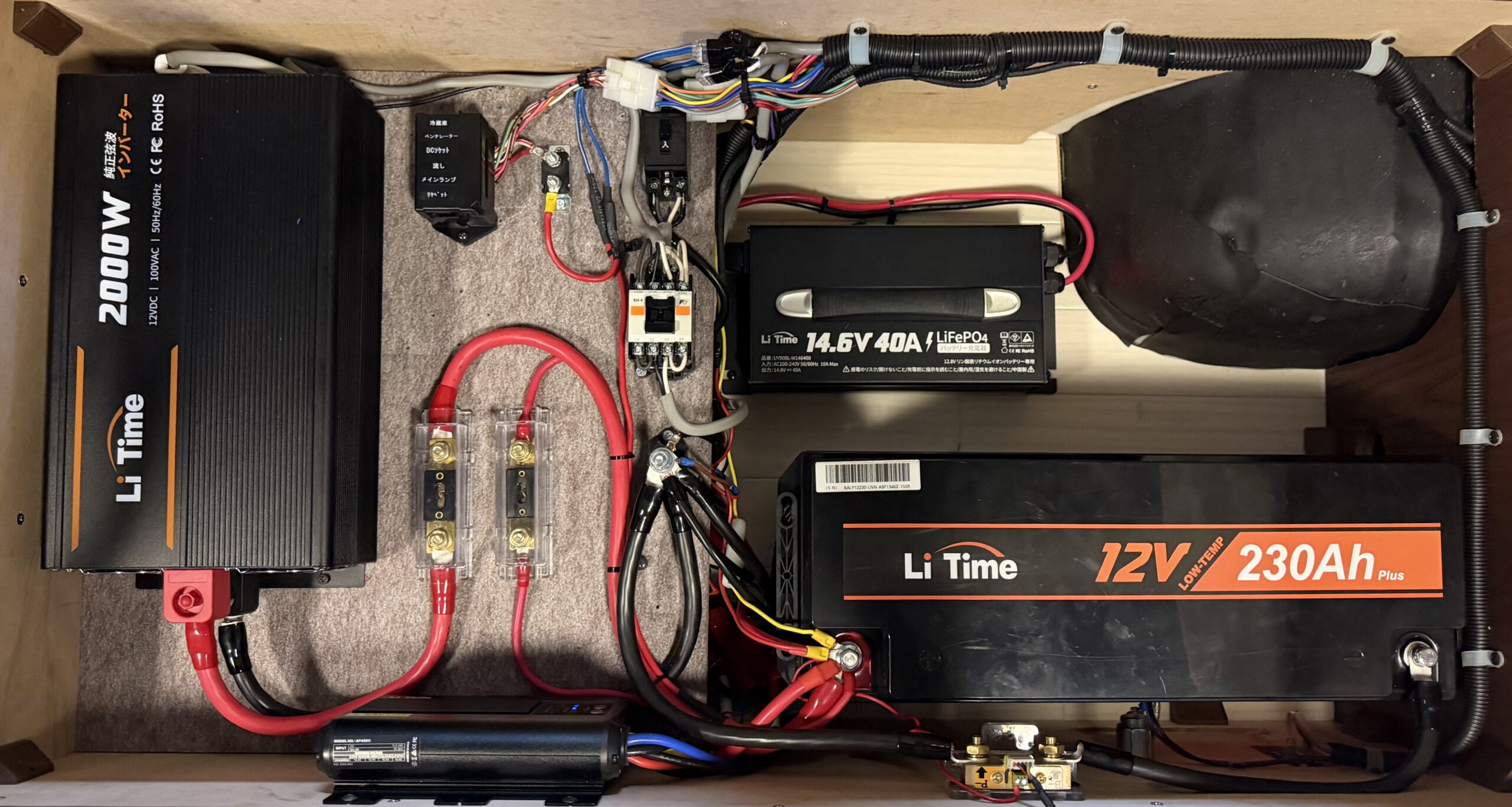 施工事例】ハイエース・ファーストカスタム製ディレットを230Ah